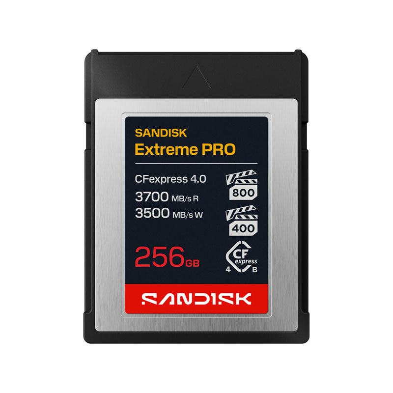 SANDISK CFEXPRESS 4.0 TYPE B CARDS PCIE4X2 256GB CF 3700MB/S(R) / 3500MB/S(W)