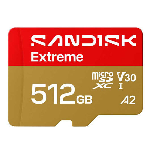 SanDisk, Extreme Micro SDXC Memory Card, 512GB, UHS-I, 245MB/s (R), 170MB/s (W)