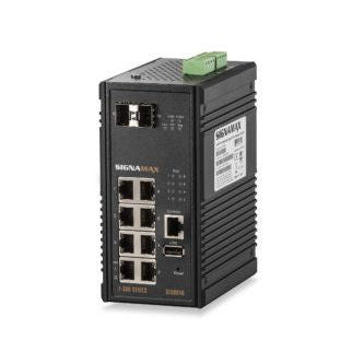 Signamax I-300 8 Port Industrial Gigabit PoE+ Swith with 2 SFP Ports
