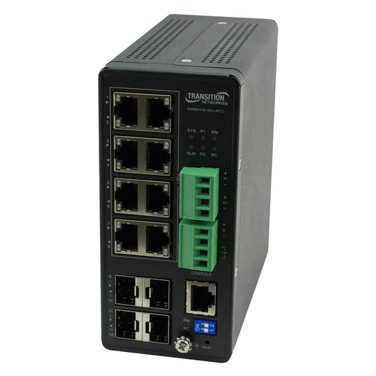 TRANSITION LANTRONIX MGDHRDNPOE+SWT(8)10/100/1000BSE T POE+PORTS (4)100/1000BASE-XSFPPRT