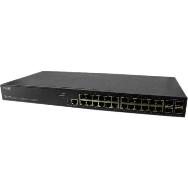 LANTRONIX 24PORT GIGABIT POE+ WITH 4 1G/10G SFP+ 370WATT
