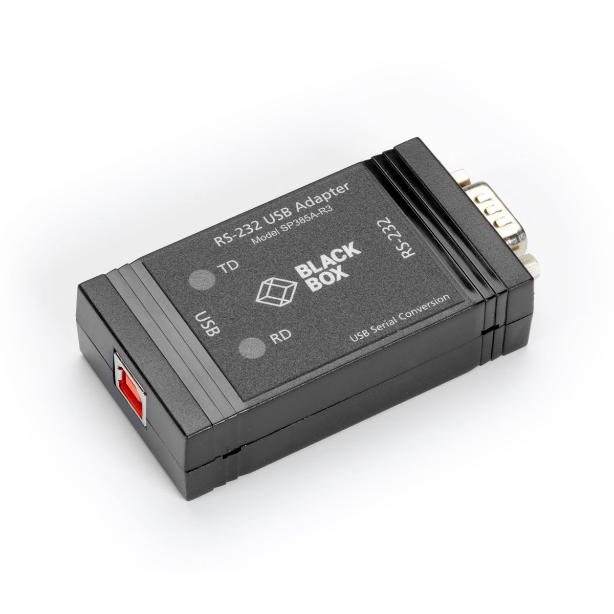 BLACK USB TO RS232 OPTO-ISOLATED CONVERTER, GSA, TAA