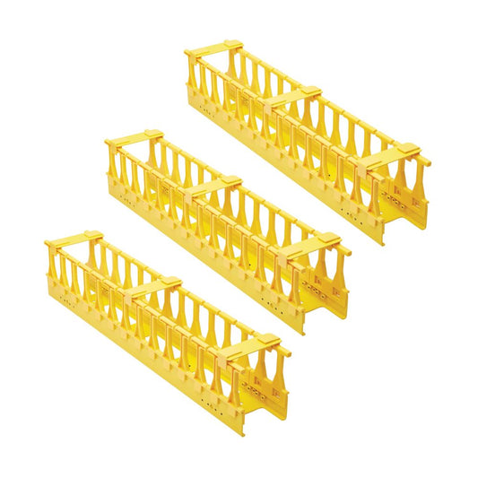 EATON VERTICAL CABLE MANAGER YELLOW HIGH-CAPACITY DOUBLE FINGER DUCT
