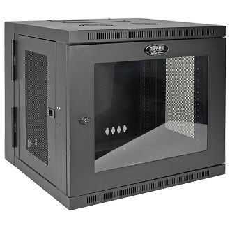 EATON 10U WALL MOUNT RACK ENCLOSURE CABINET HINGED GLASS ACRYLIC DOOR