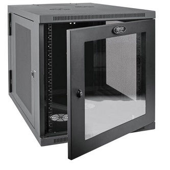 Eaton 12U Wall Mount Rack Enclosure Cabinet Hinged Deep Acrylic Window