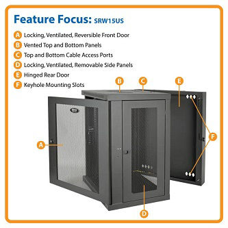 Eaton 15U SmartRack WallMnt Rack Enc