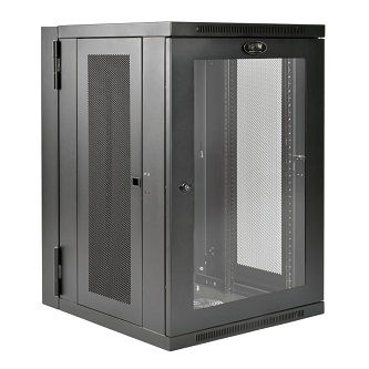 EATON TRIPP LITE SERIES SMARTRACK 18U UPS-DEPTH WALL-MOUNT HALF-HEIGHT RACK ENCLOSURE,