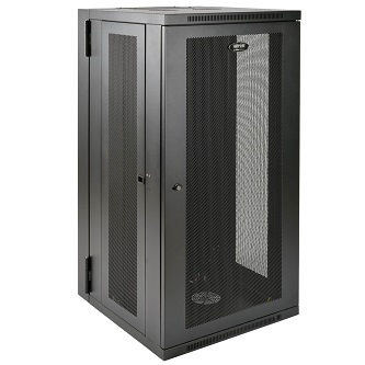 Eaton 26U Wall Mount Rack Enclosure Cabinet Swinging Hinged Door Deep