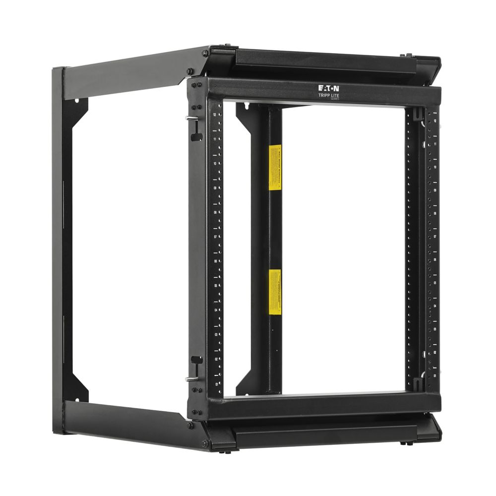 EATON TRIPP LITE SERIES SMARTRACK 12U WALL-MOUNT 2-POST OPEN FRAME RACK, HINGED