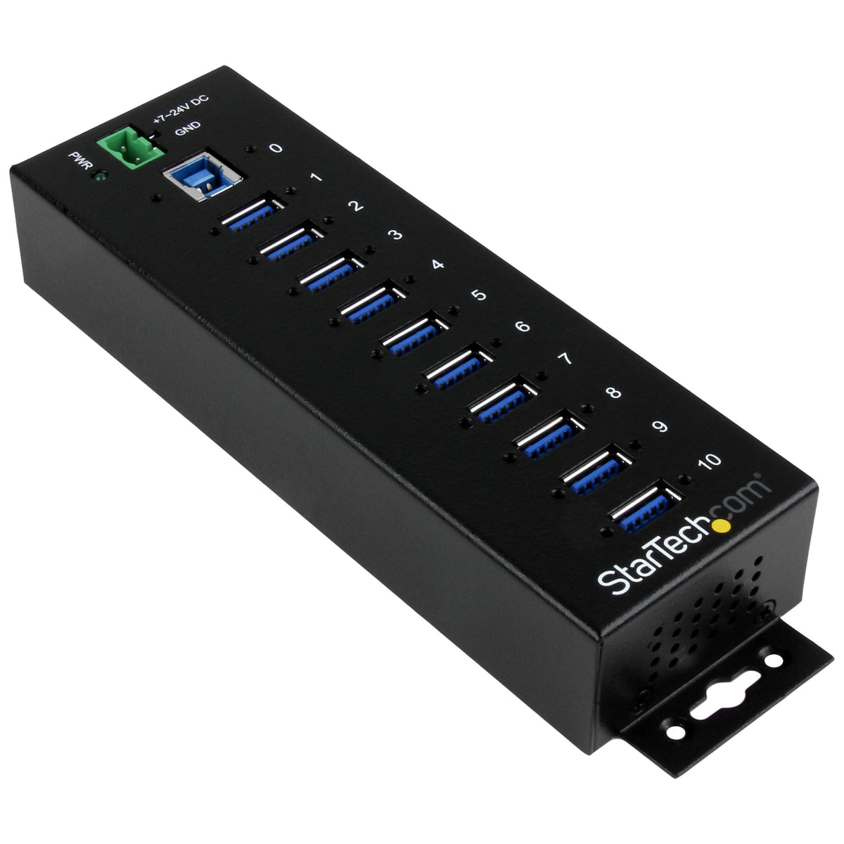 StarTech 10 PORT USB 3.0 HUB METAL TAA INDUSTRIAL MOUNTABLE HEAVY DUTY