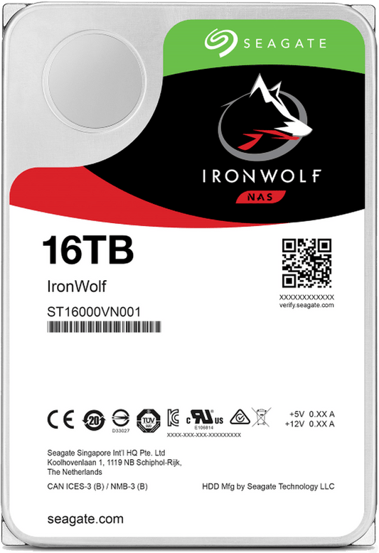 SEAGATE 16TB HDD IRONWOLF PRO 6G 7.2K SATA 3.5IN