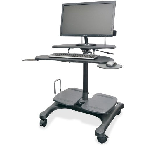 KANTEK PNEUMATIC MECHANISM QUICKLY ADJUSTS HEIGHT FROM SEATED TO STANDING USE. PLATFORM