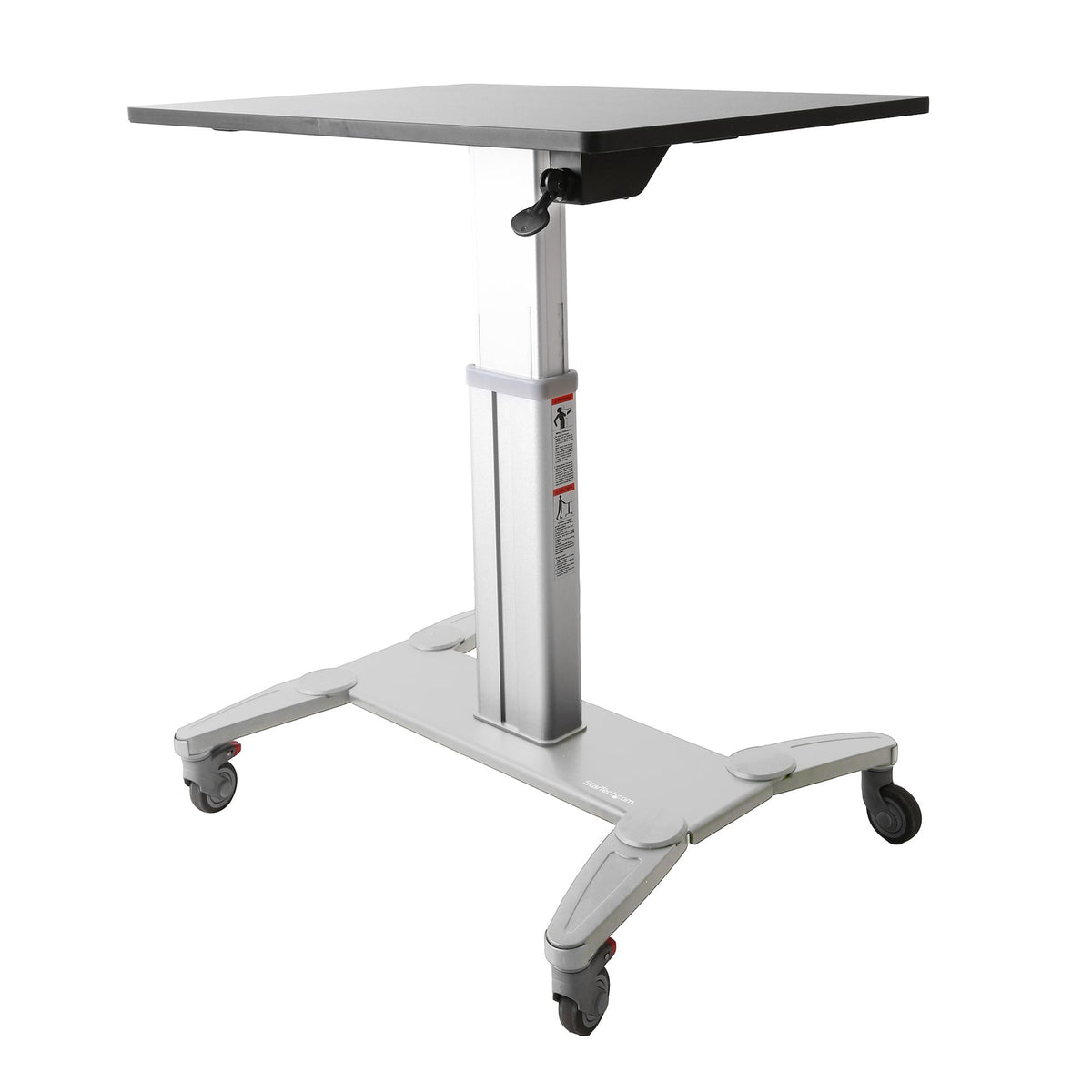 StarTech SIT-STAND CART IS EASILY MOVABLE; STABLE BASE WITH LOCKABLE WHEELS - MOBILE STAN