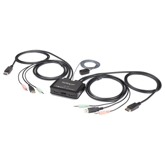 StarTech 2 PORT DISPLAYPORT KVM SWITCH USB AUDIO DP 4K COMPACT KVM SWITCH