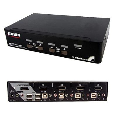 StarTech 4 ptDisplayptKVM Switch TAA