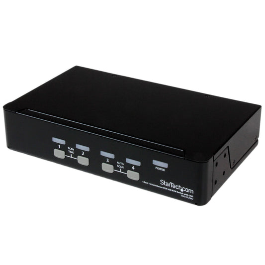 StarTech 4 PORT USB VGA KVM SWITCH USB AUDIO VGA RACKMOUNT KVM HUB OSD
