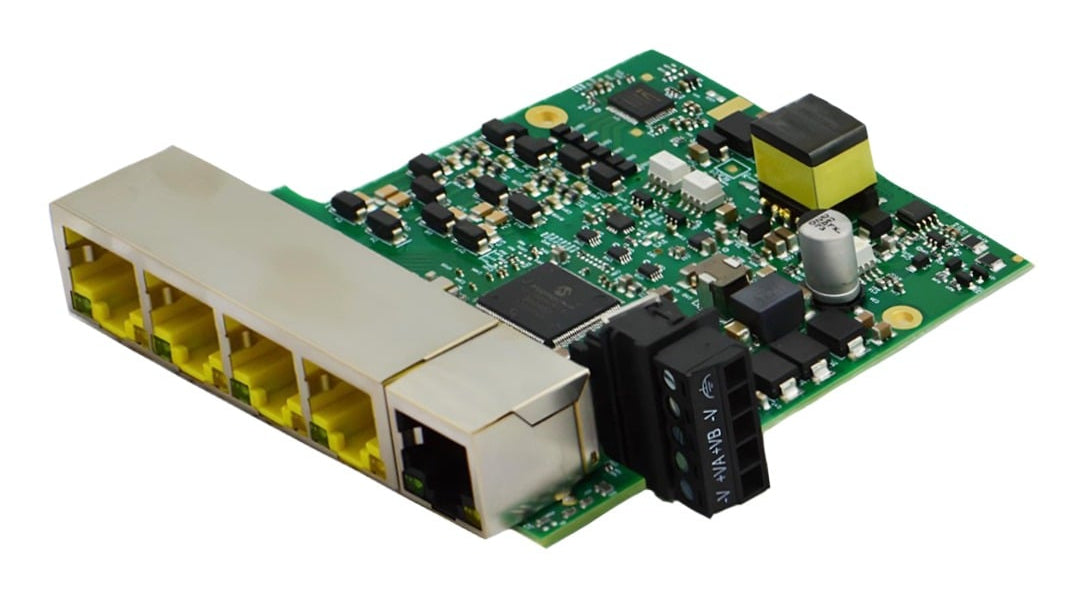 BRAINBOXES EMB.5 PORT POE+ GB ENET SWITCH INDUSTRIAL 5 PORT EMBEDDABLE SWITCH