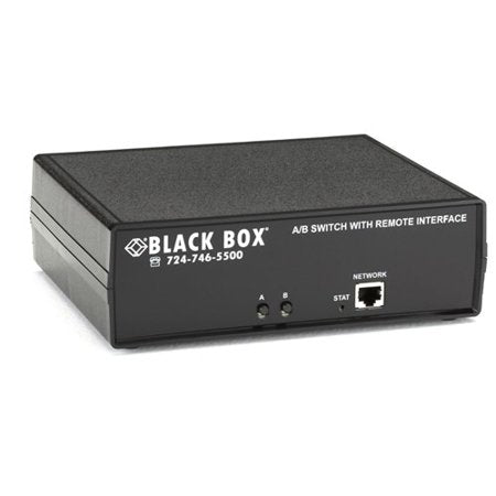 BLACK CAT6 A/B SWITCH - LATCHING RJ45 REMOTE CONTROLLED ETHERNET RS232, DRY CONTACT