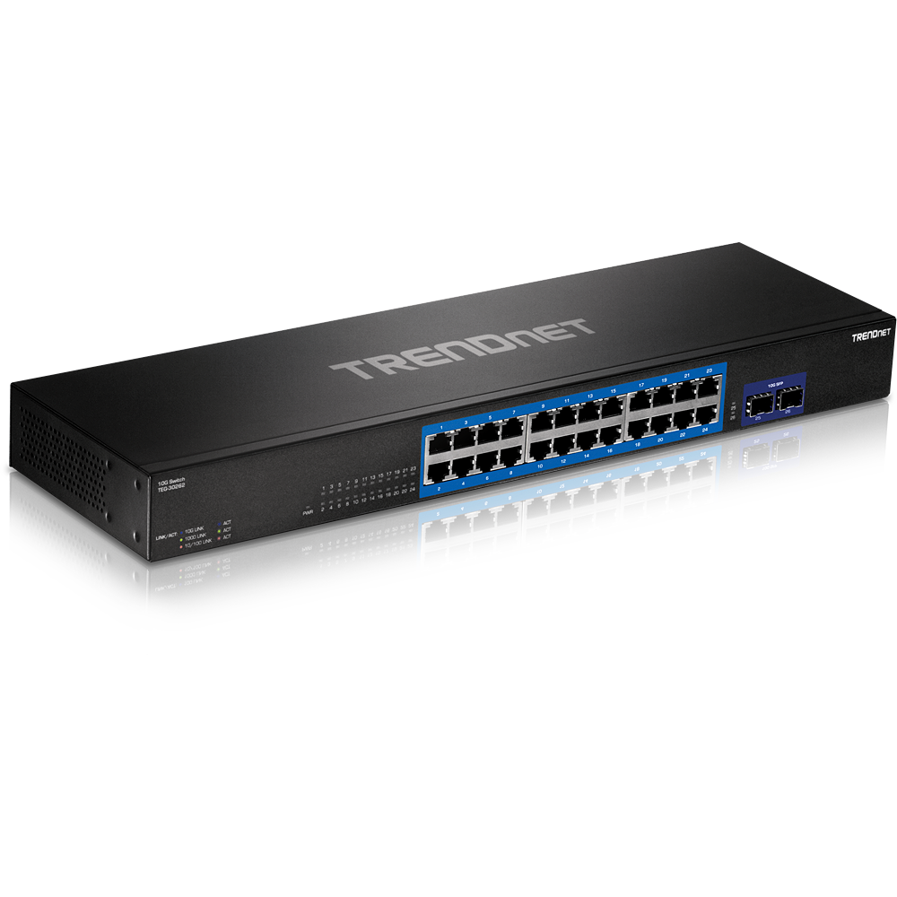 TRENDNET 24-PORT GIGABIT SWITCH WITH 2X 10G SFP+SLOTS