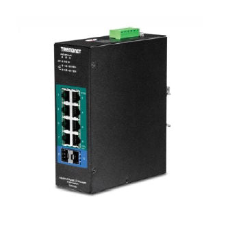 TRENDNET 10PORT MANAGED POE+ DIN-RAIL SWITCH 24-57V INDUSTRIAL GIGABIT L2