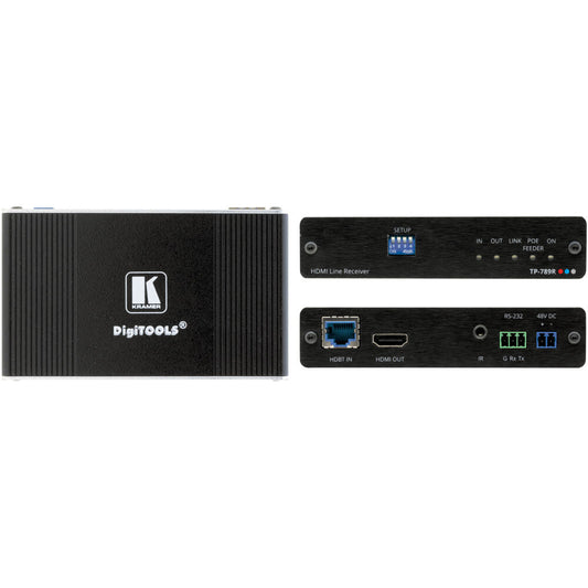 KRAMER 4K60 4:2:0 HDMI Bidirectional PoE Receiver with RS-232 & IR Long-Reach