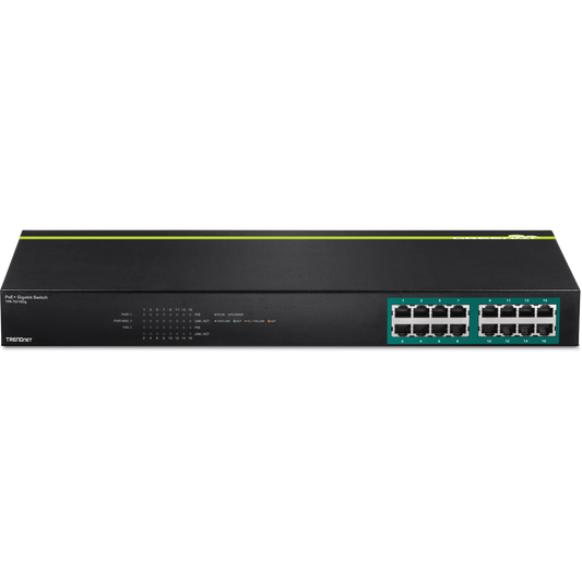 TRENDNET 16-PORT GREENNET GIGABIT POE+ SWITCH (250W)