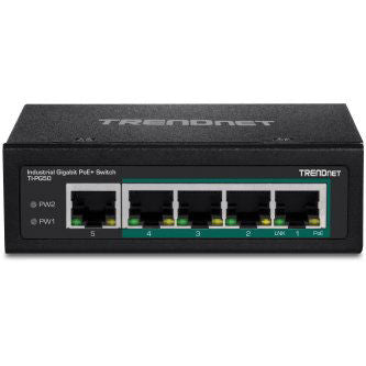 5-Port Industrial Gigabit PoE + DIN-Rail
