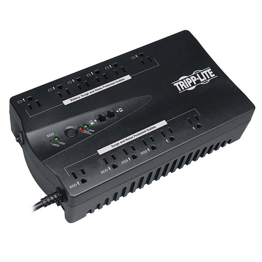 Tripp Lite, UPS, 750VA, 120V, 450W, Desktop, Compact, ECO, 12 x 5-15R Outlets, USB, RJ11, TAA