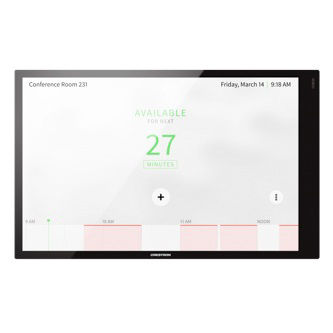 CRESTRON 10.1 in. Room Scheduling Touch Screen, Black Smooth