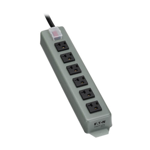 EATON 6 OUTLET INDUSTRIAL POWER STRIP WABER METAL 5-20P/5-15P 15FT CORD