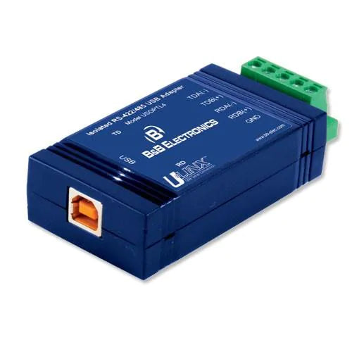 ADVANTECH USB TO ISOLATED RS-422/485 WITH PLUG TERM BLACK AND LEDS