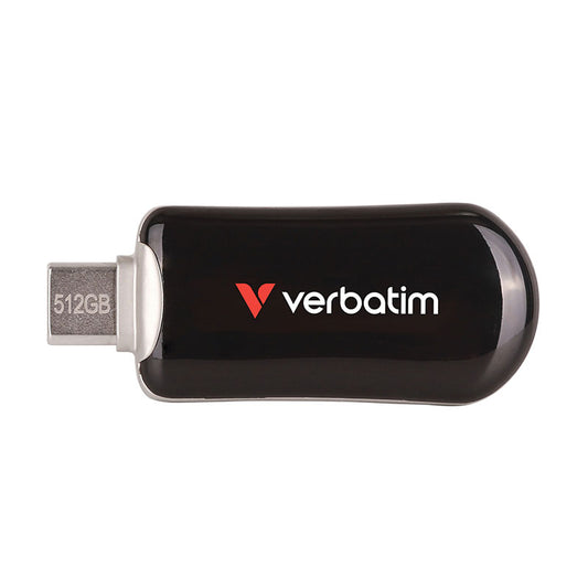 Verbatim, 512GB, Plectra, USB-C, Flash Drive, Black