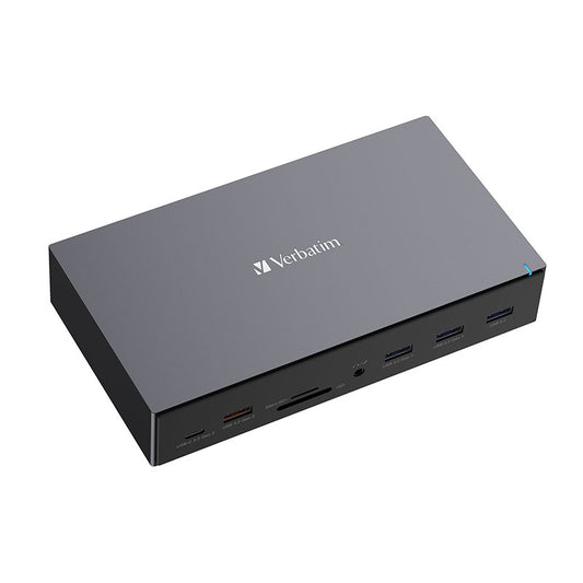 Verbatim, USB-C, Pro Docking Station, 17-in-1, 3 high-res HDMI outputs, 2 DisplayPort outputs