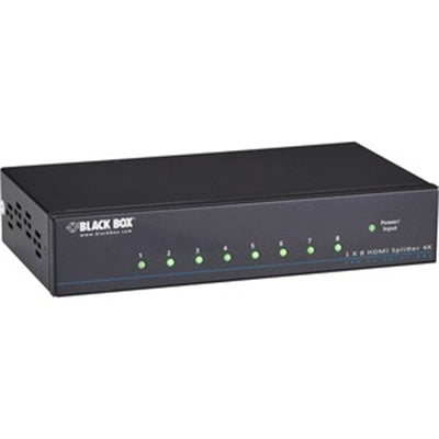 Black 1x8 4K HDMI Splitter