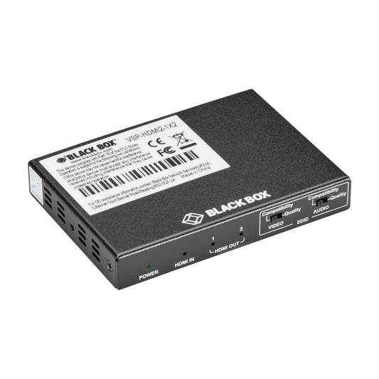 BLACK ENSURE YOUR 4K CONTENT IS ALWAYS ON DISPLAY ON THE RIGHT SCREENS. THE HDMI 2.0 S