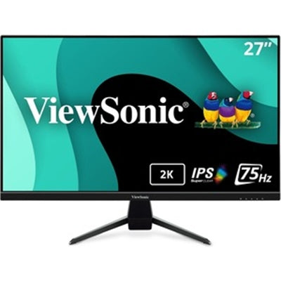 VIEWSONIC 27" 2K QHD Thin-Bezel IPS Monitor with USB-C, HDMI, and DisplayPort.