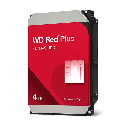 Western Digital, Red Plus, 4TB, Internal NAS HDD, 3.5, 5400 RPM, SATA 6 Gb/s,