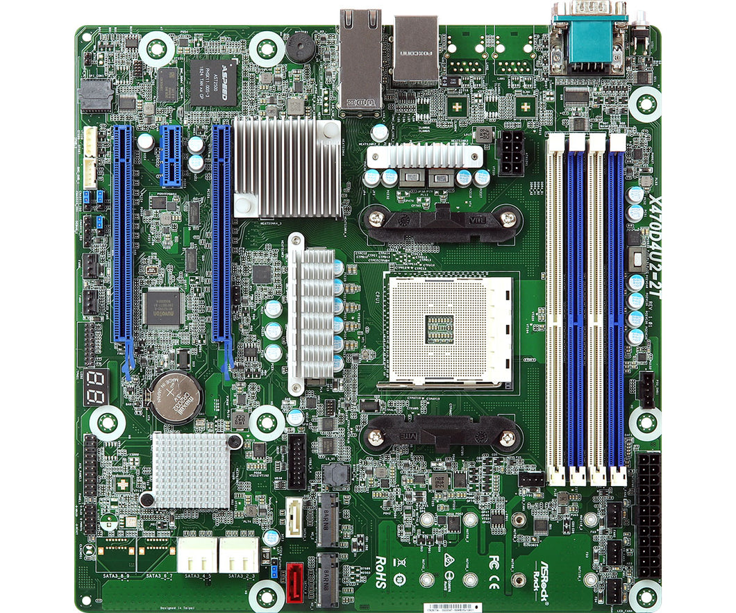 ASRock MB X470D4U2-2T AMD AM4 PGA1331 X470 Max64GB DDR4 PCIe3.0 micro-ATX RTL