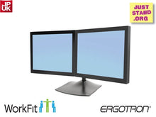 Load image into Gallery viewer, ERGOTRON DS100 DUAL-MONITOR DESK STAND,HORIZONTAL.CONSERVE DESK SPACE BY SUSPEND