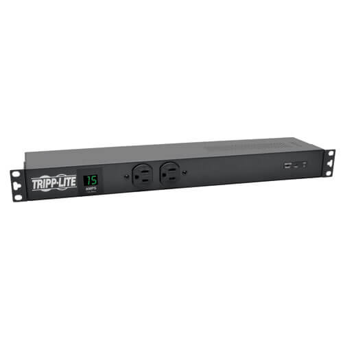 Tripp Lite PDU Metered Isobar Surge 120V 15A 5-15R 14 Outlet 5-15P 1URM