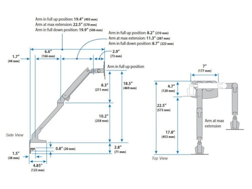 MXV DESK DUAL MONITOR ARM (WHITE)