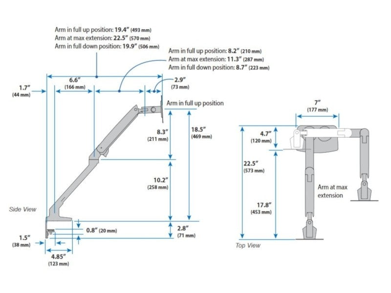 MXV DESK DUAL MONITOR ARM (WHITE)
