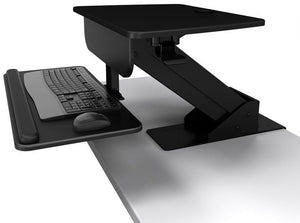 SIT-TO-STAND WORKSTATION  CONVERTS ANY TRADITIONAL DESK INTO A HEIGHT ADJUSTABLE