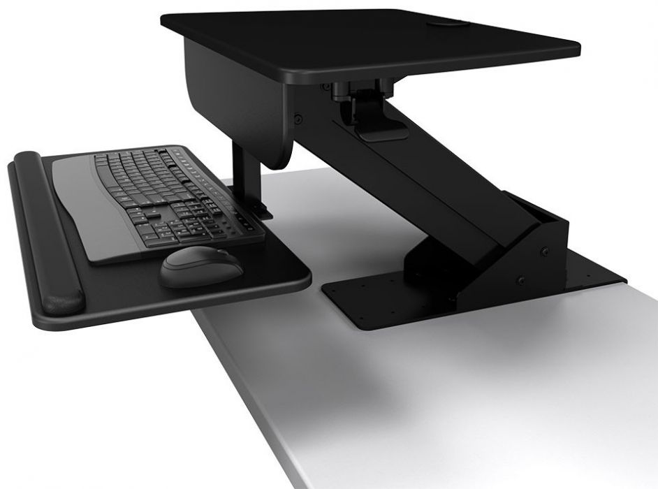 SIT-TO-STAND WORKSTATION  CONVERTS ANY TRADITIONAL DESK INTO A HEIGHT ADJUSTABLE