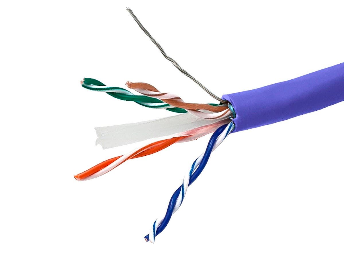 1000FT CAT6A FTP SOLID, (CMR), BLUE