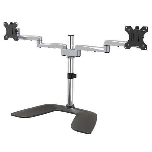 DUAL-MONITOR STAND - ARTICULATING - STEEL & ALUMINUM,DESKTOP MONITOR STAND,HEIGH