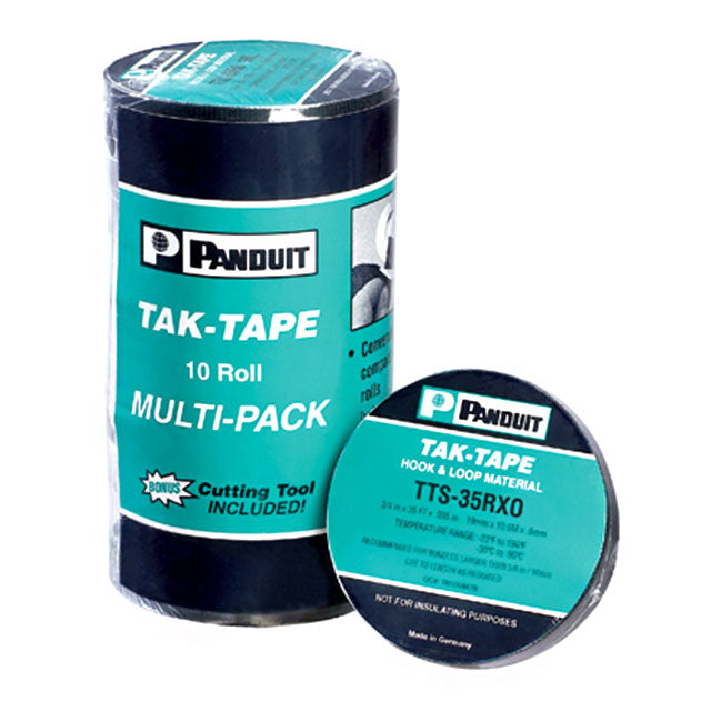 10PK ROLL HOOK LOOP 35FT L X 75IN W BLK