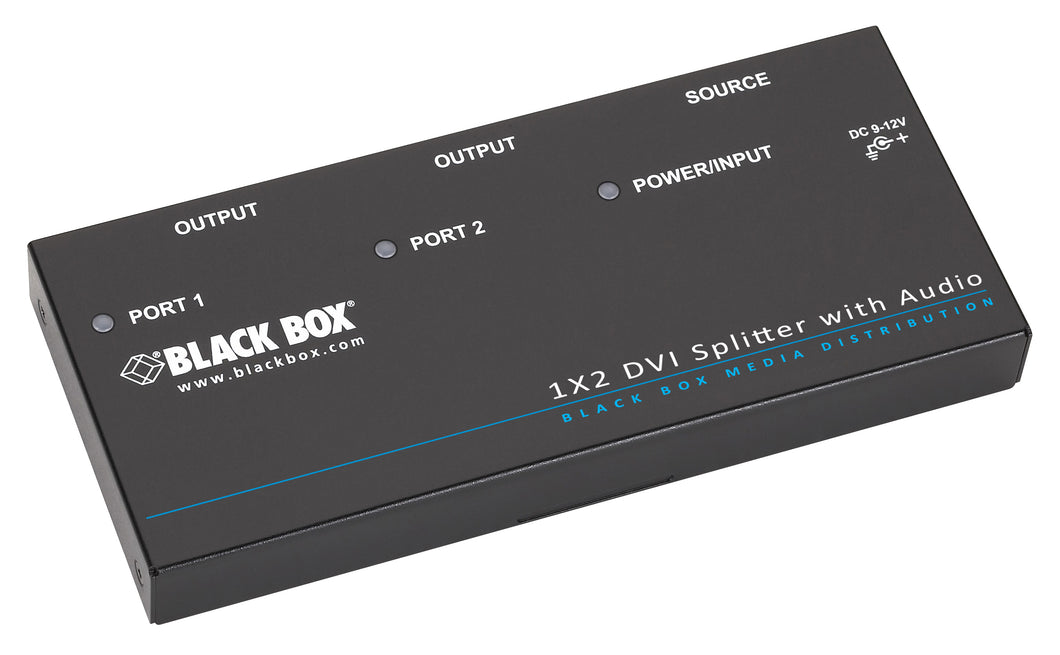 1 X 2 DVI-D SPLITTER WITH AUDIO AND HDCP