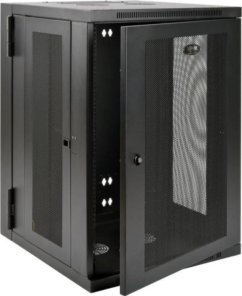 Tripp Lite 18U Wall Mount Rack Enclosure Server Cabinet Swinging Hinged Door Deep