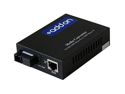 ADDON 10/100/1000BASE-TX(RJ-45) TO 1000BASE-BXU(SC) BIDI SMF 1310NM/1550NM 20KM